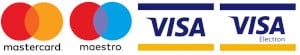 Mastercard, Maestro, Visa